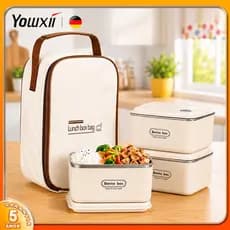 Yowxii 304 Lancheira Bento Aço Inoxidável Redondo/Quadrado Com Bolsa De Grande Capacidade