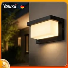 Yowxii Luminária De Parede Externa De Luz Quente Para Jardim Iluminação Externa à Prova D'água IP65