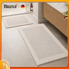 Yowxii Tapete De Banheiro Absorvente Antiderrapante Secagem Rápida Multiuso Ideal Para Banheiro Cozinha e Sala De Estar