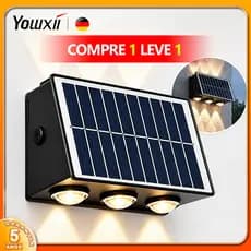Yowxii Lâmpada Arandela Solar Externa Parede Luminaria Solar Para Jardim Luz Solar