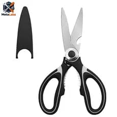 Kit 1 a 3 Tesouras Multiuso Inox Cozinha Corta Ossos Carne Peixe Abre Nozes e Garrafas