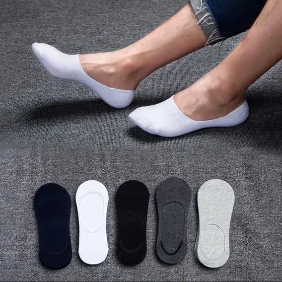 Kit Meia Sapatilha Invisível Unissex Masculina e Feminina com Silicone Antiderrapante 36 ao 44