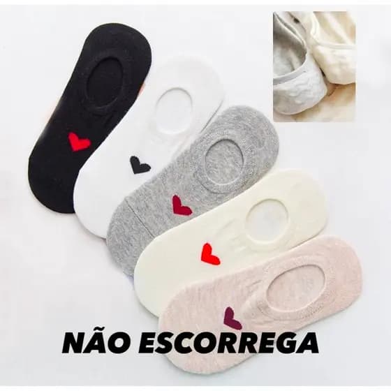Meia Que Não Aparece no Tênis | Invisível Antiderrapante Confortável