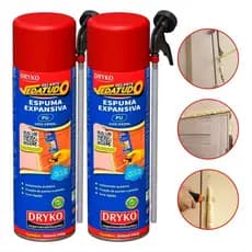 Kit 2 unidades Selante De Poliuretano 340g 500 ml Dryko Espuma Expansiva