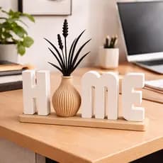 Letreiro "Home" Minimalista decorativo, Moderna Sala Quarto Escritório, mesa de cabeçeira