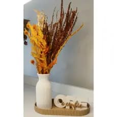 Kit Decorativo Completo Vaso + Bandeja + “Ore e Confie” |Pesente para Mãe Decoração Moderna Minimalista para Sala