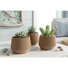 Trio de Cachepot , Decorativo Moderno Vaso Para Suculentas, Plantas Pequenas Casa Sala Escritório Minimalista