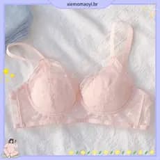 Novo doce puro desejo menina roupa interior luz copo fino reunindo seios pequenos não vazio copo sem anel de aço seios p