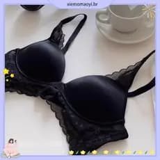 Novo estilo borda de renda doce sem costura roupa interior feminina seios pequenos reunidos para olhar grande sem anel d