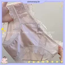 Ins puro desejo estilo doce menina calcinha leve renda gaze respirável de secagem rápida sem costura bonito senhoras Bri