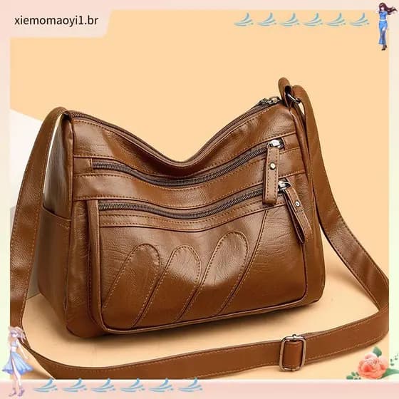 Bolsa feminina 2026 novo estilo moda saco grande capacidade senhoras ombro saco do mensageiro All-Match Multi-camada mãe