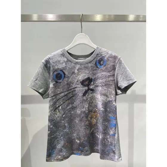 Camiseta 5-15 feminina verão novo estilo Casual All-Match impressão dos desenhos animados magro ajuste mais magro olhar