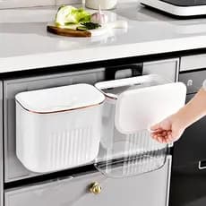 Lixeira de parede para banheiro, cozinha, banheiro doméstico, sala de estar com tampa, tubo dedicado com tampa, fenda, r