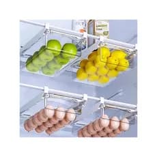 Caixa de armazenamento de gaveta de geladeira cesta de suspensão interna ovos cozinha fresco-mantendo Freezer Rack levan