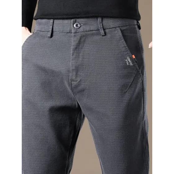Calças masculinas calças casuais calças casuais calças masculinas primavera verão estilo em linha reta magro-ajuste calç