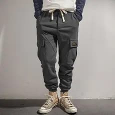 Tridimensional alfaiataria pesado algodão Terry macacão moletom masculino cordão fino-ajuste estiramento esportes Wear-R