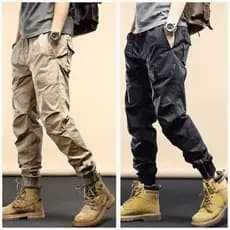 Primavera outono novo estilo americano Retro macacão masculino resistente ao desgaste calças de trabalho cintura elástic