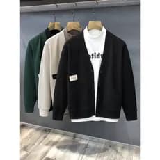 Qualidade High-End malhas Cardigan jaqueta masculina primavera outono novo estilo camisola jaqueta Casual masculina ins