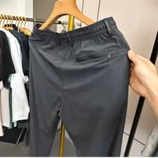 Calças masculinas leves e respiráveis, Leggings masculinas de verão, cintura elástica, calças casuais de secagem rápida,