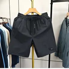 Homens de secagem rápida respirável cintura elástica Shorts masculino verão solto Casual cordão calças de cinco pontos n