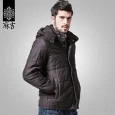 Match Maji Jaqueta masculina de inverno com capuz acolchoada de algodão masculina espessada Casual acolchoada de algodão