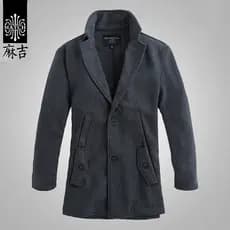 Match Maji casaco de lã de inverno masculino de comprimento médio fino ajuste Casual casaco de lã jaqueta masculina na m