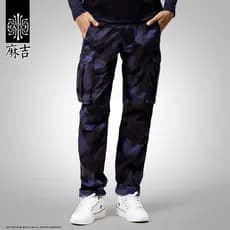 Match Maji camuflagem calças masculinas fino ajuste outono ao ar livre Casual em linha reta Multi-bolso macacão na moda