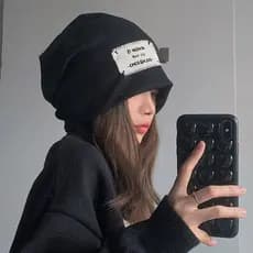 2025 rua japonês estilo coreano ins estilo legal Retro remendo Baotou chapéu frio feminino outono inverno influenciador