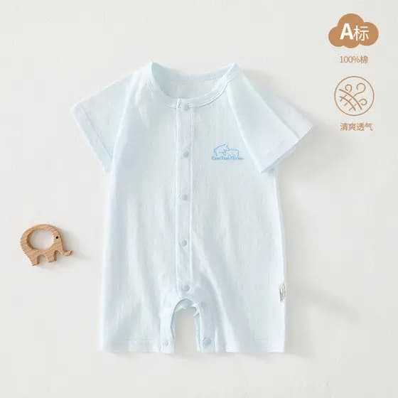 Bebê recém-nascido macacão de manga curta moda bonito roupas de bebê puro algodão Super agradável puro classe a verão es