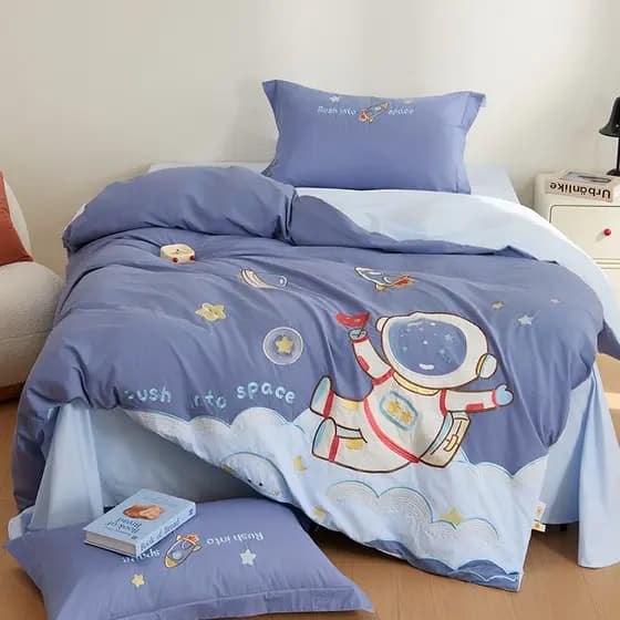 Classe A 100 High-End sentimento cama conjunto de quatro peças algodão puro algodão 2026 novo estilo astronauta lençol c