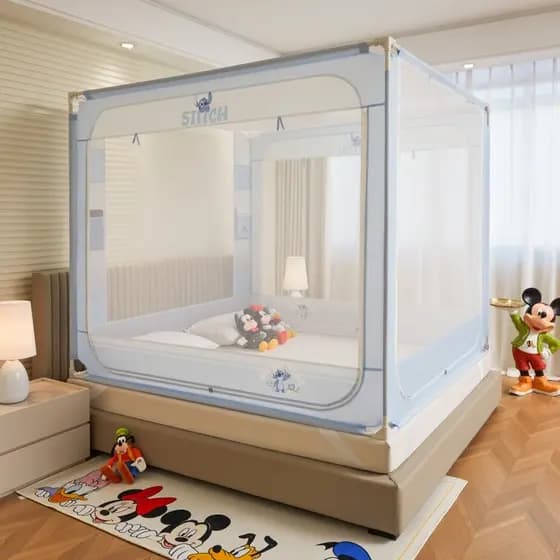 Disney disney crianças resistente a choques mosquiteiros infantil integrado quarto doméstico adulto crianças padrão rede