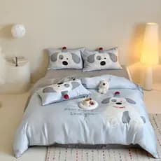 Classe A 60 Lenzing Tencel dos desenhos animados bonito cama das crianças conjunto de quatro peças lençol capa de edredã