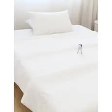 Lençol de algodão lavado branco puro novo estilo algodão lavado lençol de cama de dormitório de algodão puro de peça úni