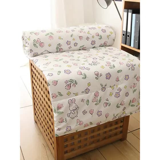 Flor coelho algodão verão fresco colcha verão colcha macio puro algodão ar condicionado colcha único duplo fresco sentim