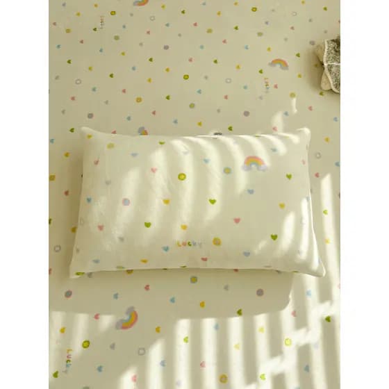 Leite velo pequeno arco-íris fronha par pacote engrossado Coral velo fronha única peça 48x74cm travesseiro forro capa