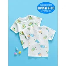 Roupas de bebê verão camiseta de manga curta 0-3 anos de idade homens mulheres bebê topos Ultra-fino algodão puro meia m