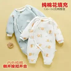 Inverno bebê engrossado puro algodão cheio macacão masculino feminino bebê macacão de algodão quente macacão acolchoado