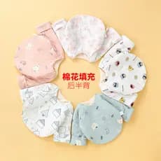 Recém-nascido meia volta roupas de algodão puro acolchoado roupas do bebê acolchoado jaqueta superior bebê recém-nascido