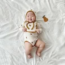 Coco mãe bebê macacão terno bebê triângulo macacão bonito cem dias foto pêra macacão de manga comprida bebê macacão