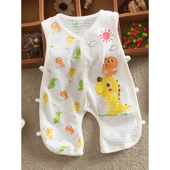 Bebê bebê bebê colete macacão 1-3 meses bebê menino puro algodão Pipa macacão virilha aberta macacão fino