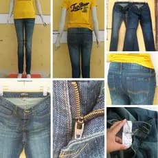 Exportação de Jeans genuíno puro algodão feminino Jeans calças casuais calças magras calças Jeans calças lápis