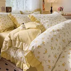 Capa de edredão de renda Floral estilo coreano, peça única, algodão, 1m, 5, solteiro, 150x200, cama de casal, 200x230, c