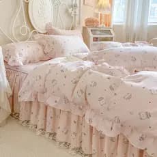 2026 novo estilo princesa capa de edredão de malha única cama de casal 200x230 capa de edredão de renda 220x240