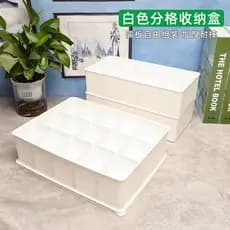 Compartimento de plástico branco caixa de armazenamento guarda-roupa roupa interior classificação caixa de armazenamento