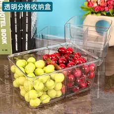 Zhiheng Desktop compartimento transparente caixa de armazenamento de plástico quadrado caixa organizador de frutas cozin