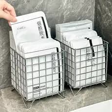 Ins cesta de armazenamento de ferro, dormitório de escritório, caixa de armazenamento, Desktop, grande capacidade, cosmé