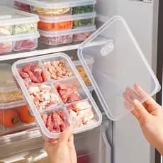 Caixa de compartimento de carne congelada para geladeira, caixa de armazenamento de qualidade alimentar congelada, dedic