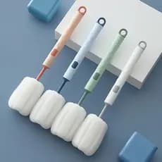 Copo de lavagem de copo ferramenta útil escova copo de água limpeza de cabo longo escova de garrafa de leite de lavagem