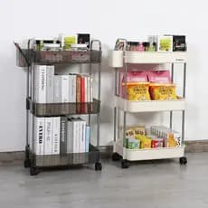 Prateleira para carrinho de banheiro, sala de estar, chão, multicamadas, armazenamento, lanches móveis, cama de vegetais