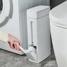 Lixeira de banheiro, escova de vaso sanitário integrada, fenda estreita, tipo Push, coberta, banheiro doméstico, embalag